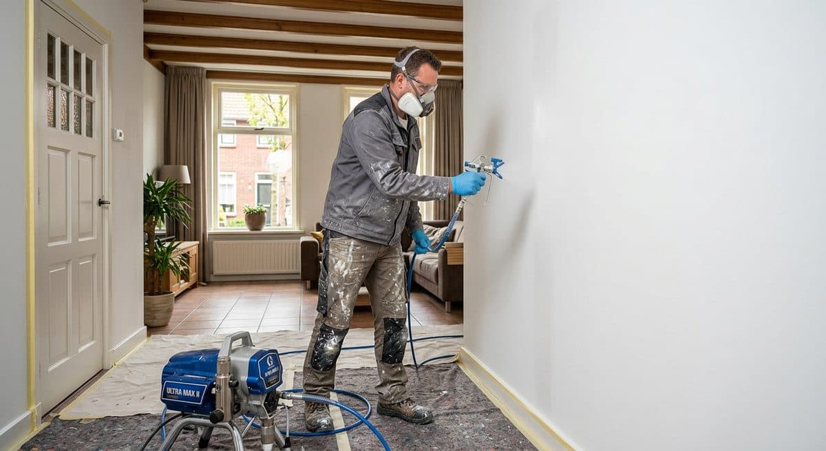 Latex spuiten — stucadoor Groningen professioneel stucwerk