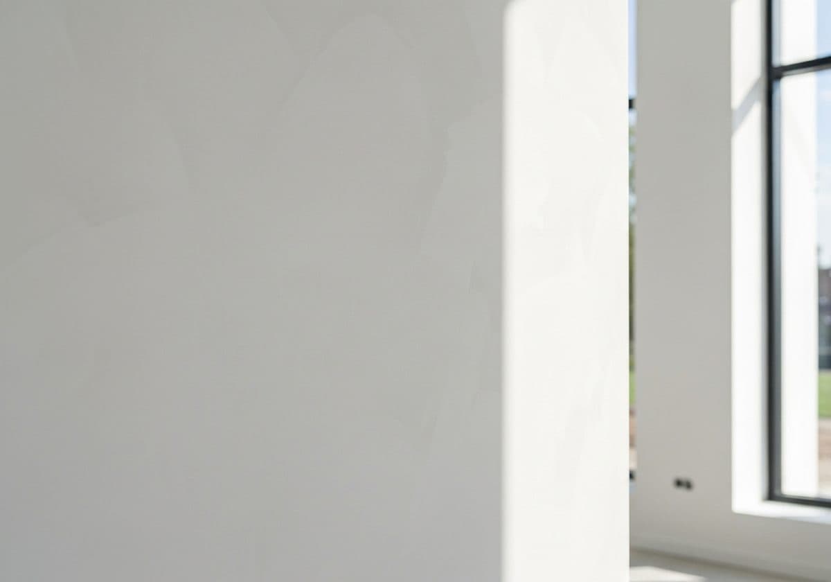 Gladstuc afwerking — stucadoor Groningen professioneel stucwerk