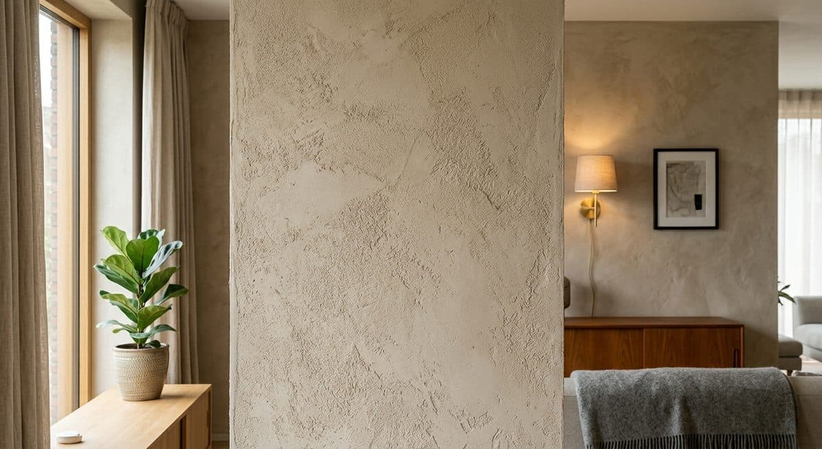 Spachtelputz decoratief stucwerk — stucadoor vakman Noord-Nederland