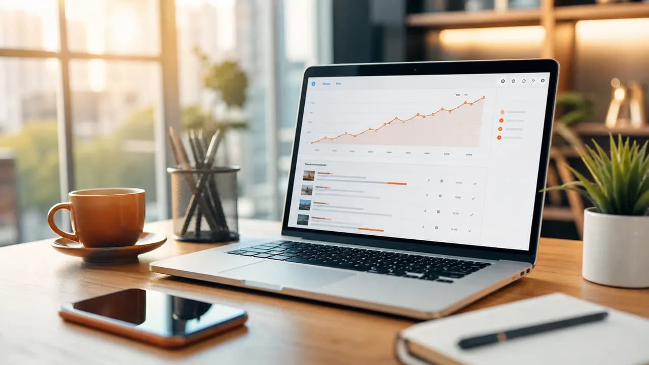Grafiek met stijgende posities in Google door SEO