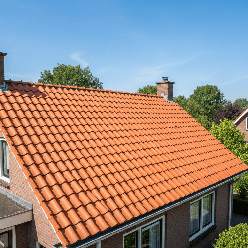 Nieuwe pannendak afwerking op woning in Groningen — professionele dakdekker vakman