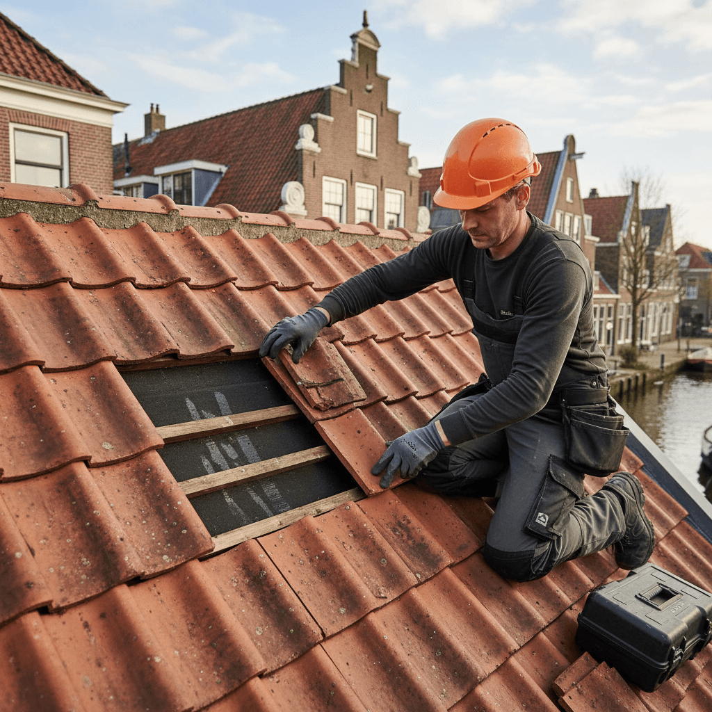 Daklekkage reparatie — dakdekker Groningen professioneel dakwerk